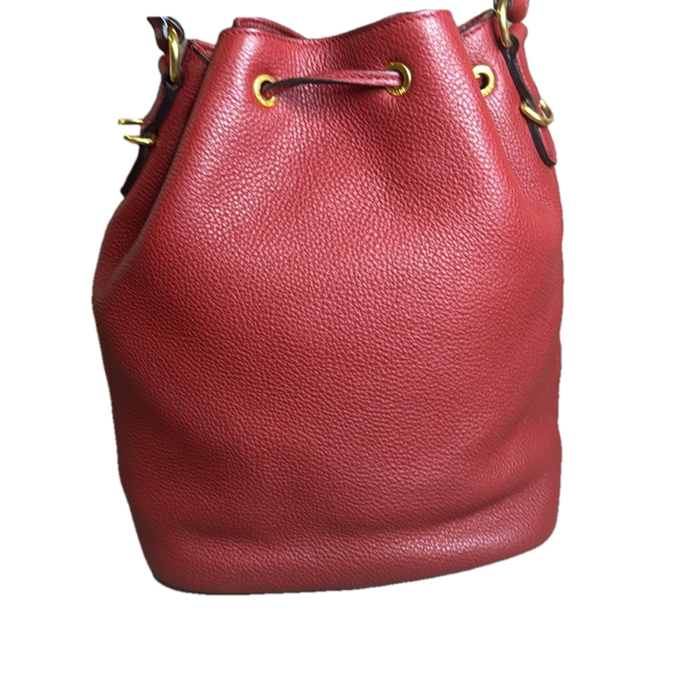Prada Vitello Daino Rubino Leather Bucket Bag Shoulder Bag - Picture 6 of 9